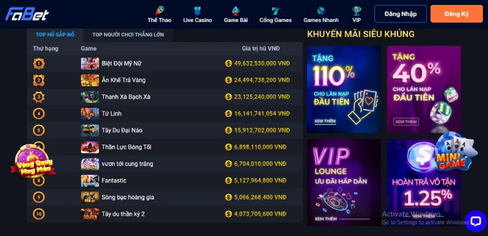 Ưu đãi VIP 678win